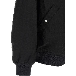 Black Nylon Bomber