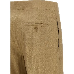 Beige Virgin Wool Dress Pants