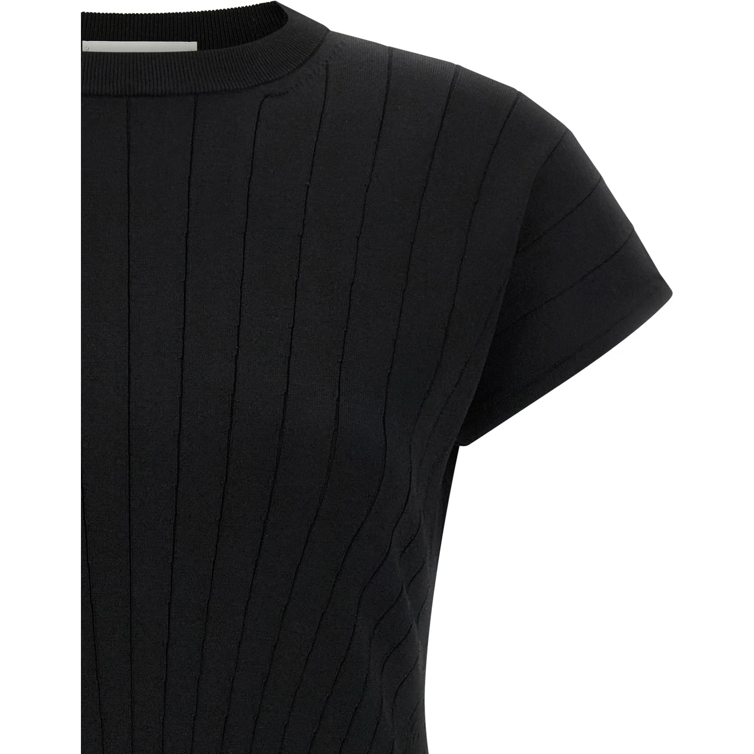 Black Viscose Short Dress