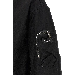 Black Nylon Bomber