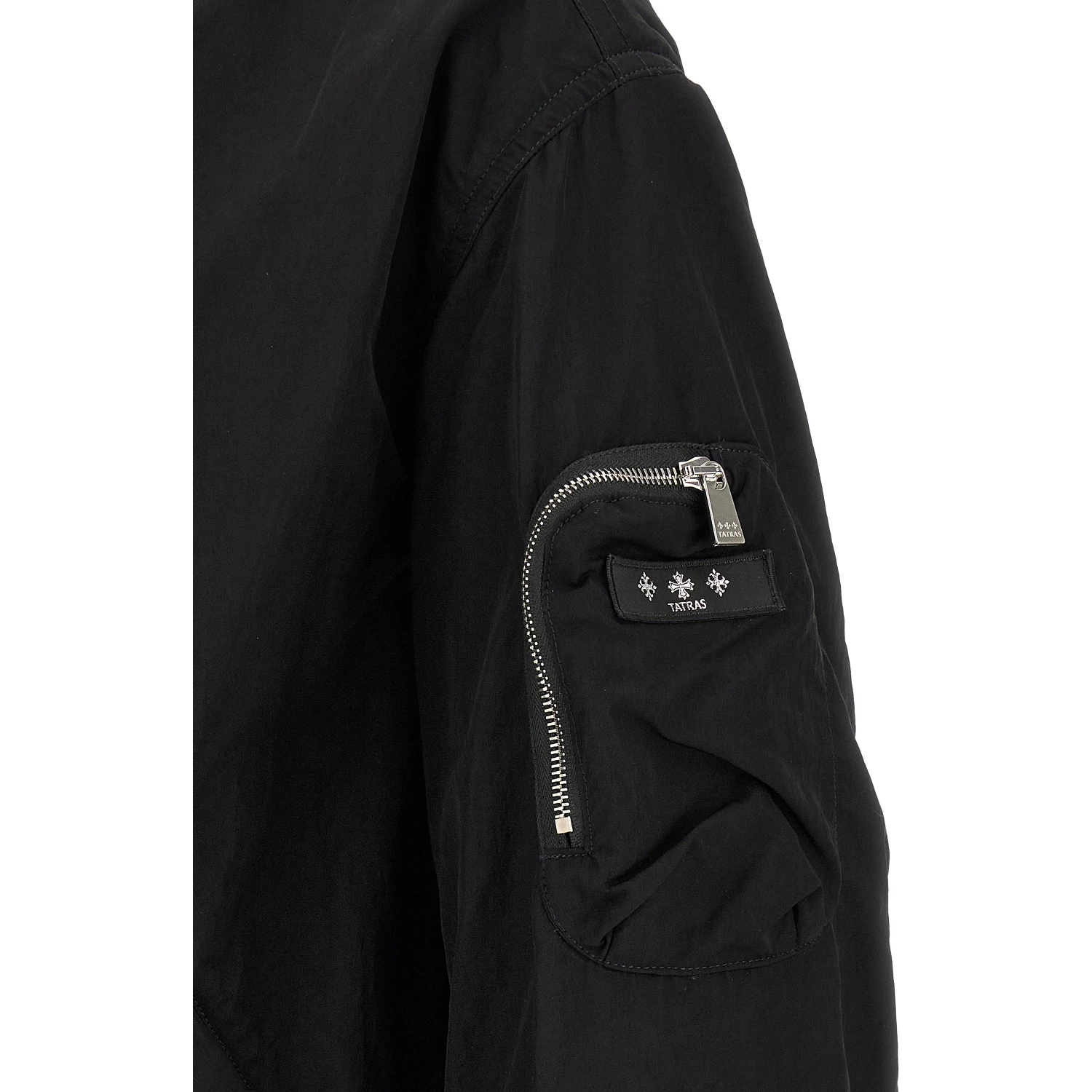 Black Nylon Bomber