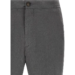 Gray Lyocell Casual Pants