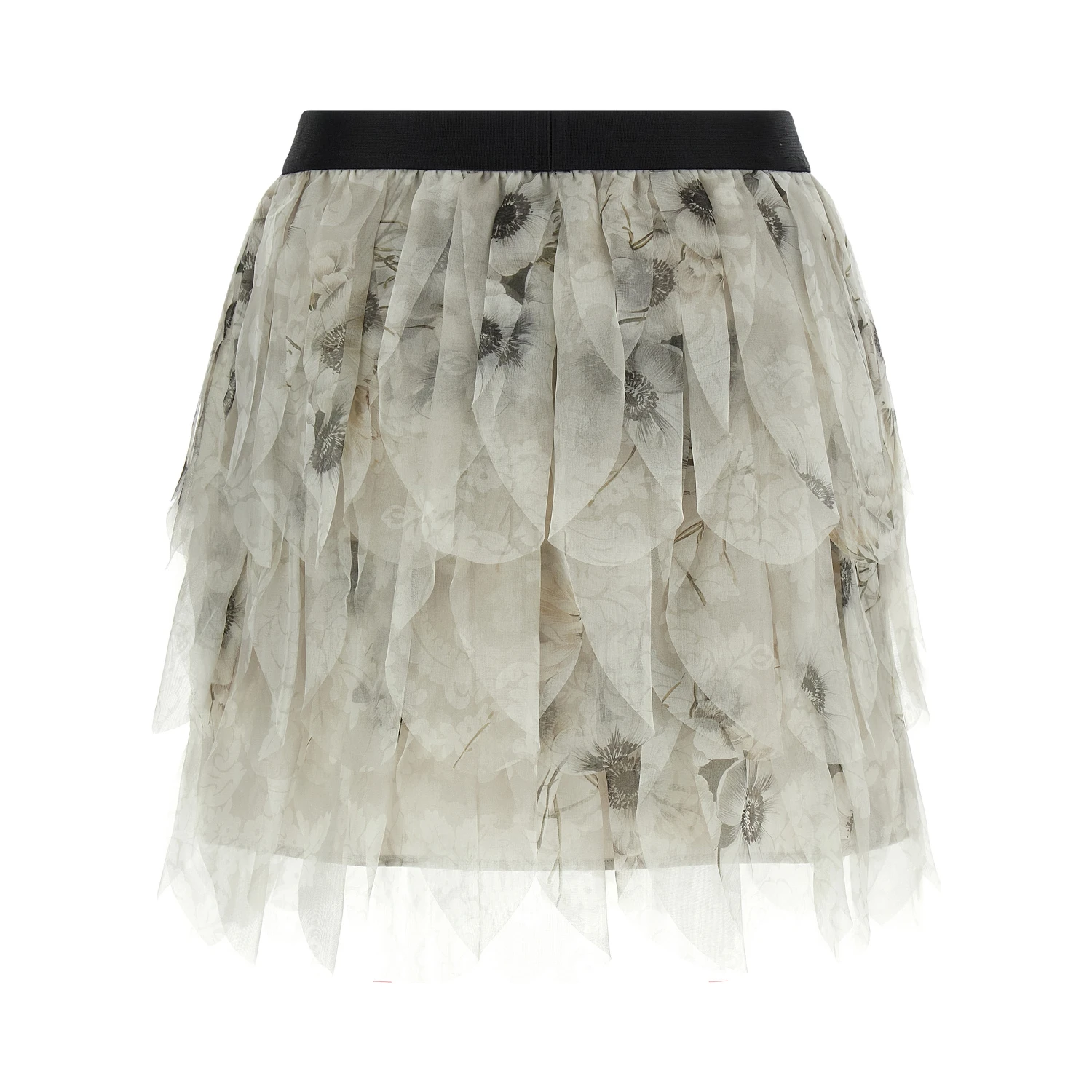 Gray Silk Long Skirt