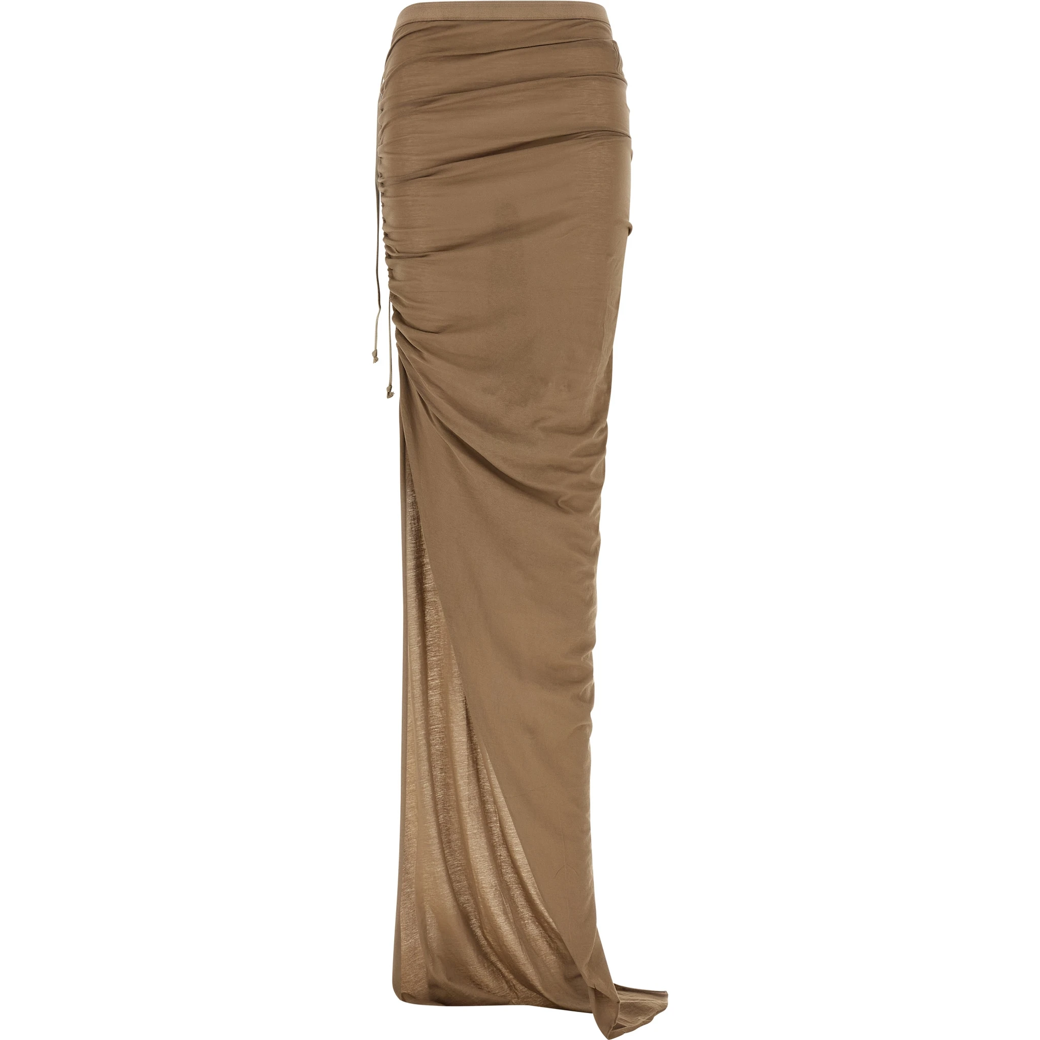 Beige Cotton Mini Skirt