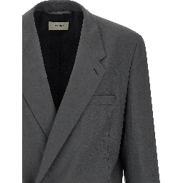 Gray Polyester Blazer