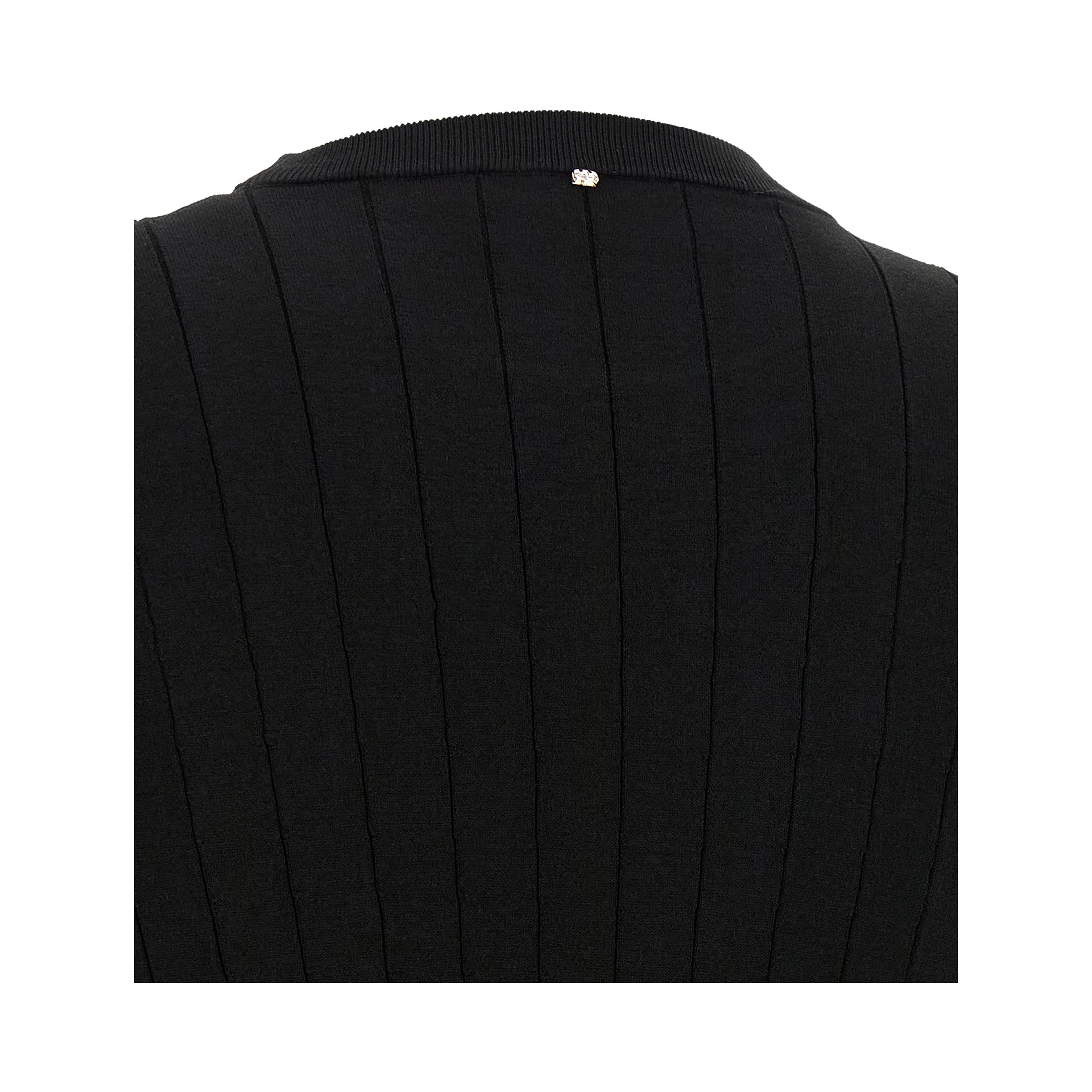 Black Viscose Short Dress