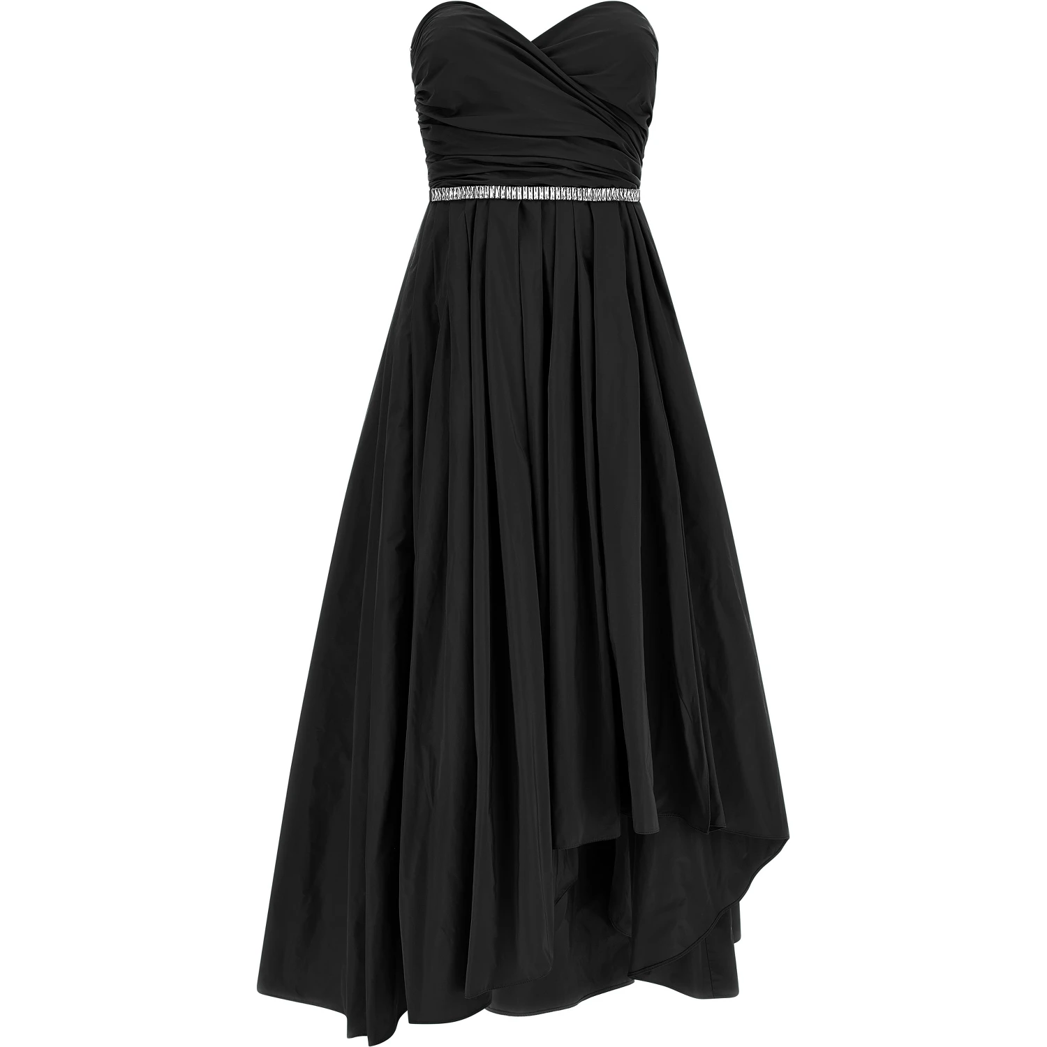 Black Polyester Long Dress
