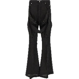 Black Copper Flared Pants