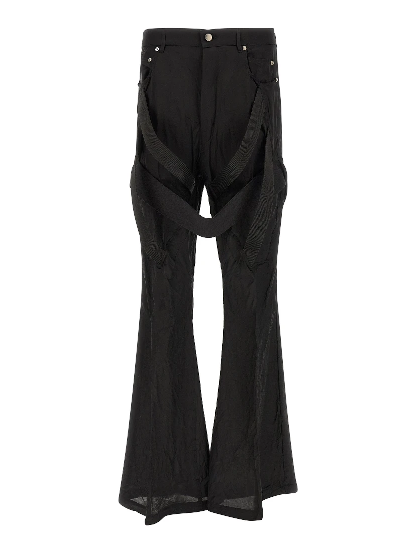 Black Copper Flared Pants