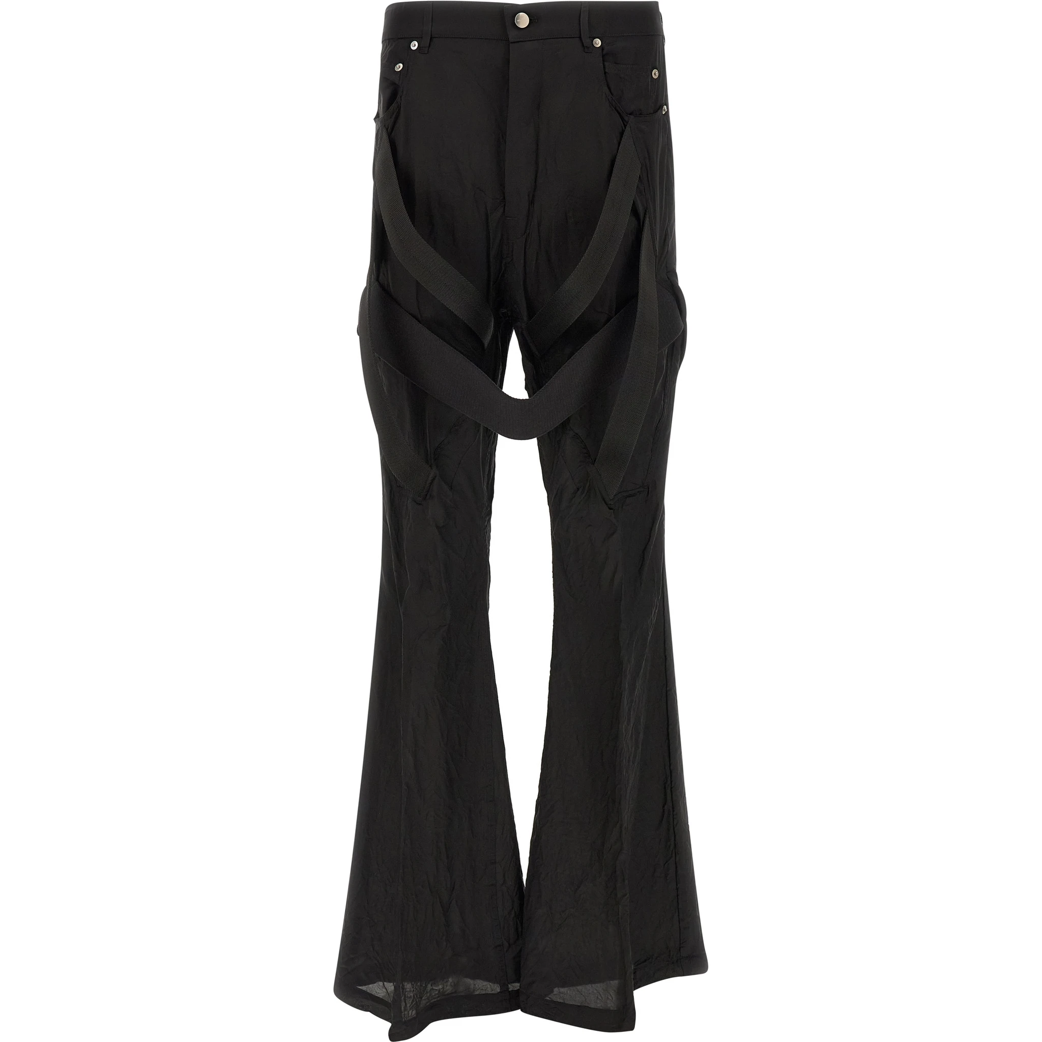 Black Copper Flared Pants