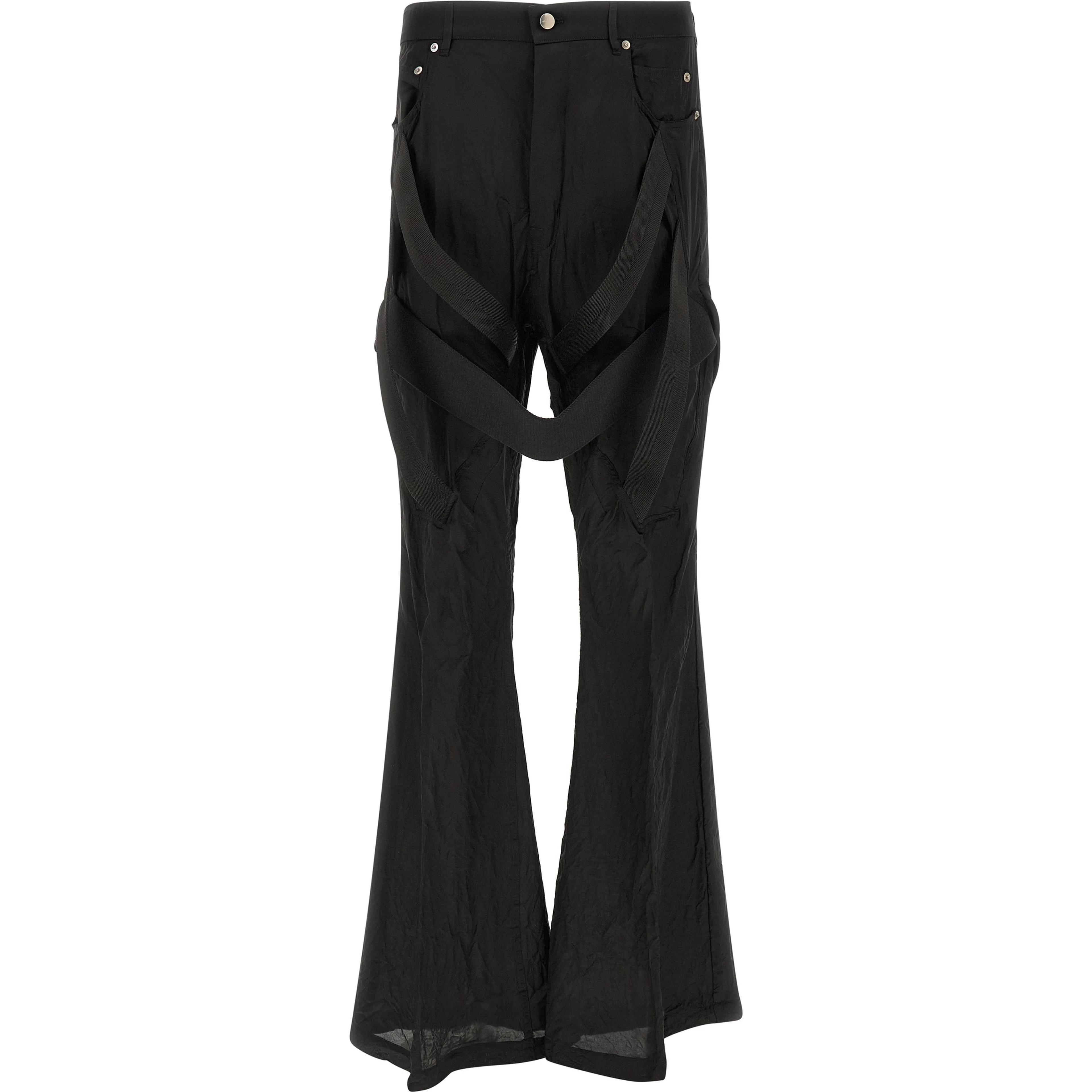 Black Copper Flared Pants