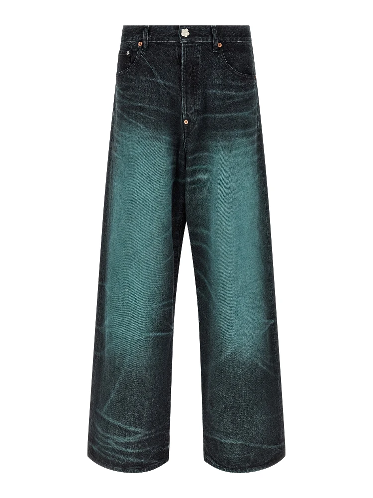 Blue Cotton Jeans Denim