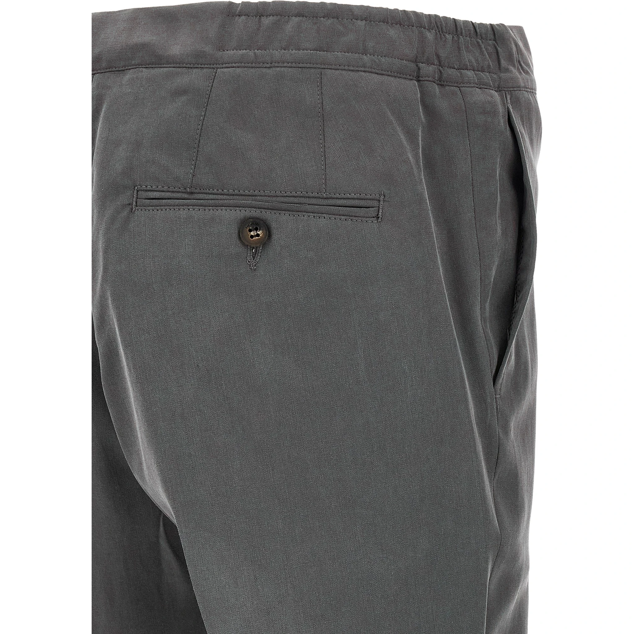 Gray Lyocell Casual Pants