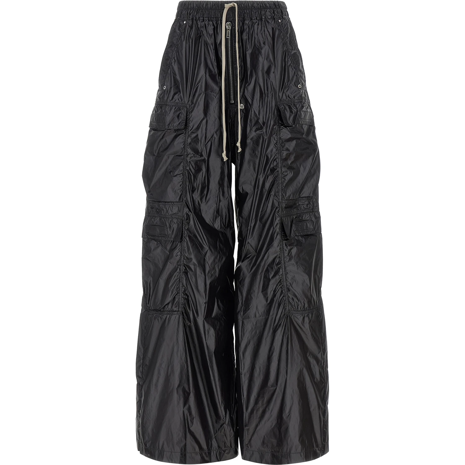 Black Nylon Cargo Pants