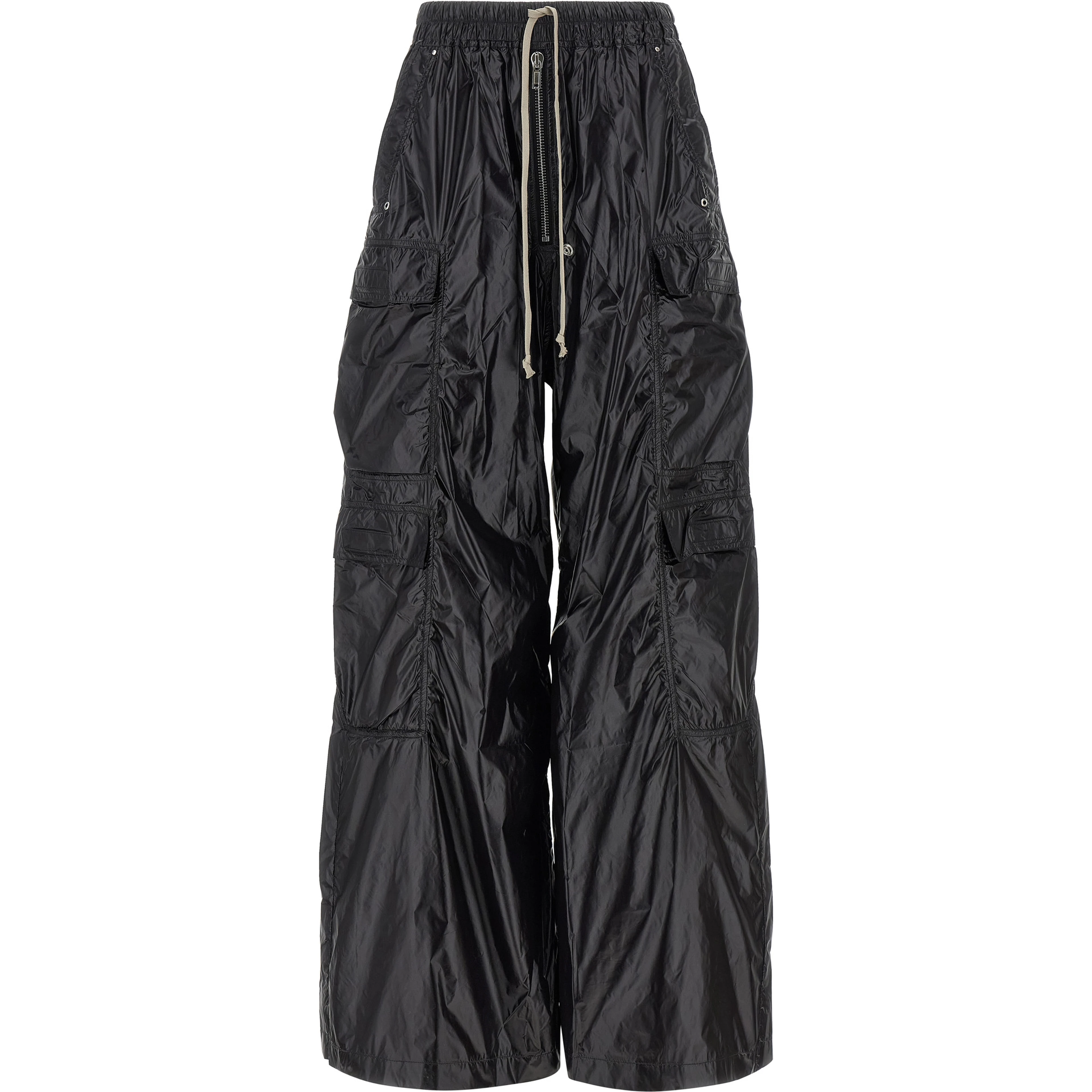 Black Nylon Cargo Pants