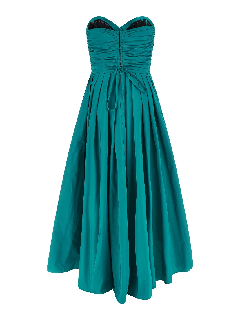 Bicolor Polyester Long Dress