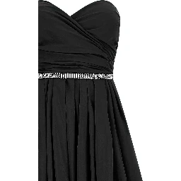 Black Polyester Long Dress