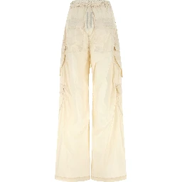 Beige Nylon Cargo Pants