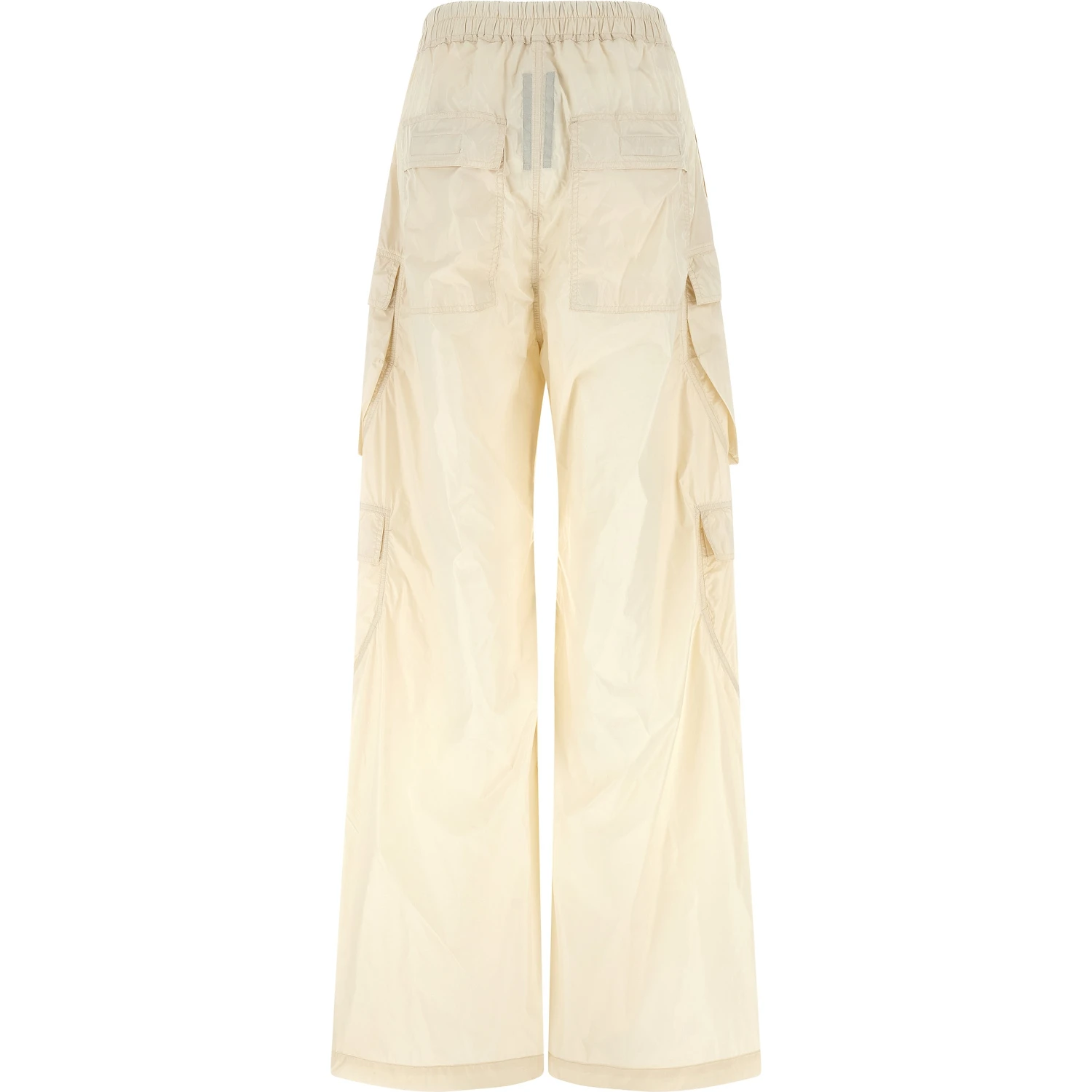 Beige Nylon Cargo Pants