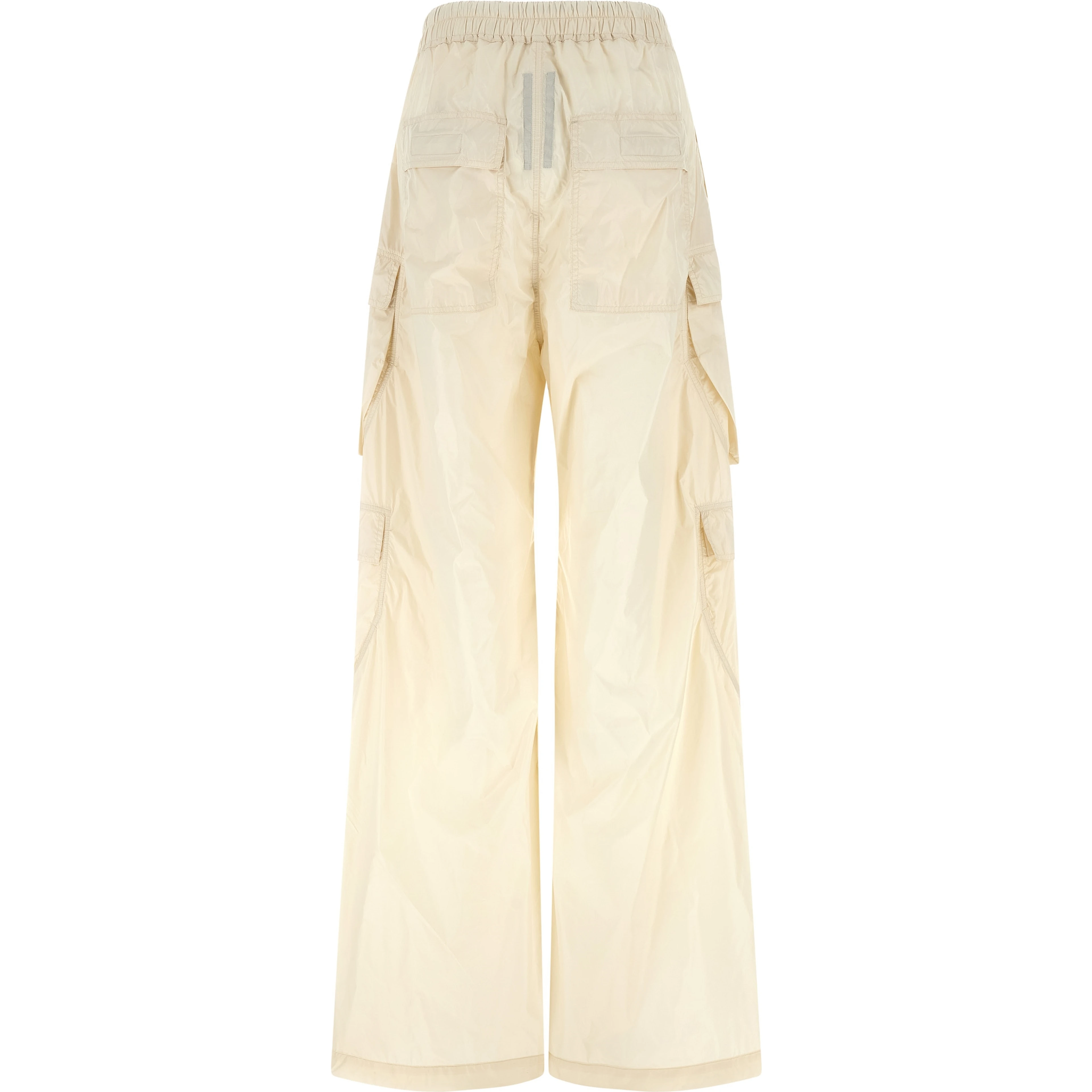 Beige Nylon Cargo Pants