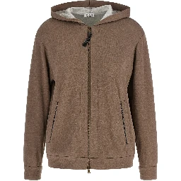 Brown Cotton Hoodie