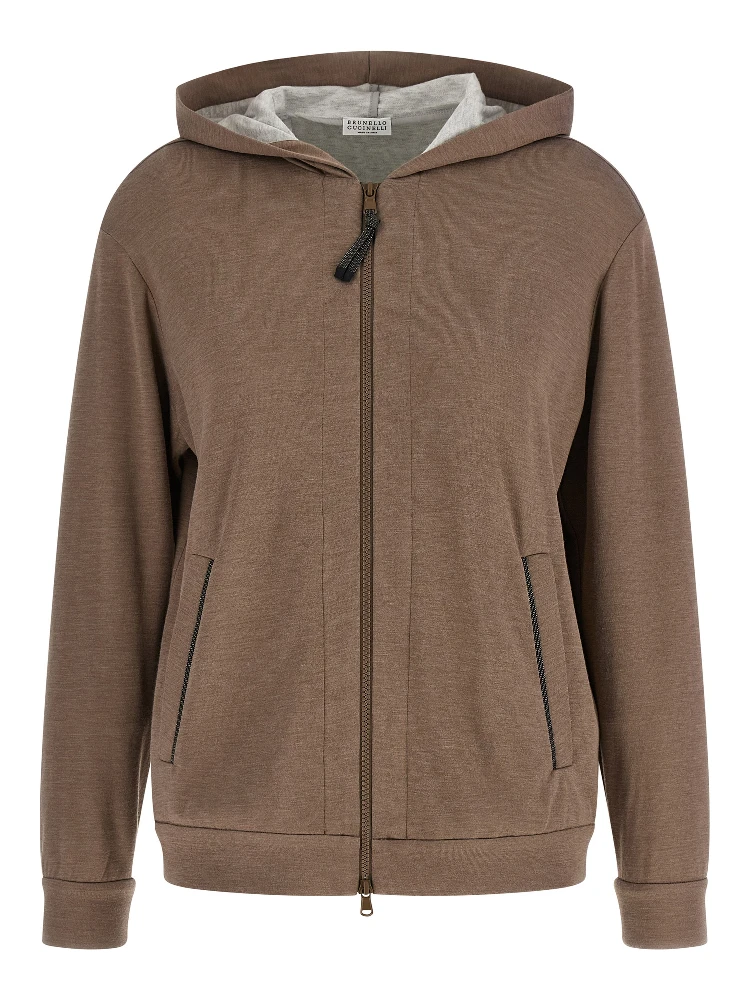 Brown Cotton Hoodie