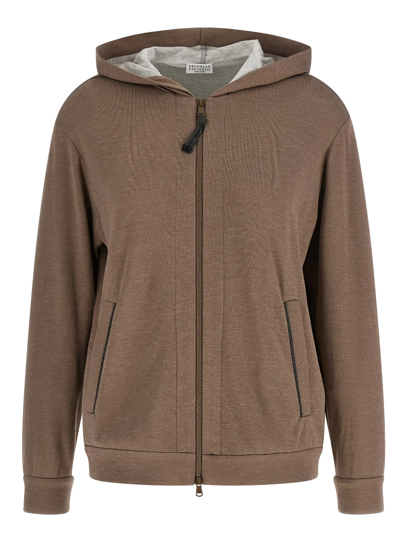 Brown Cotton Hoodie