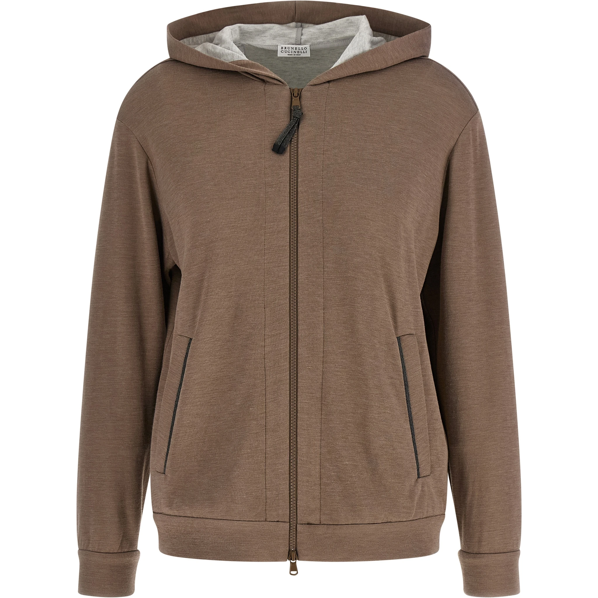Brown Cotton Hoodie