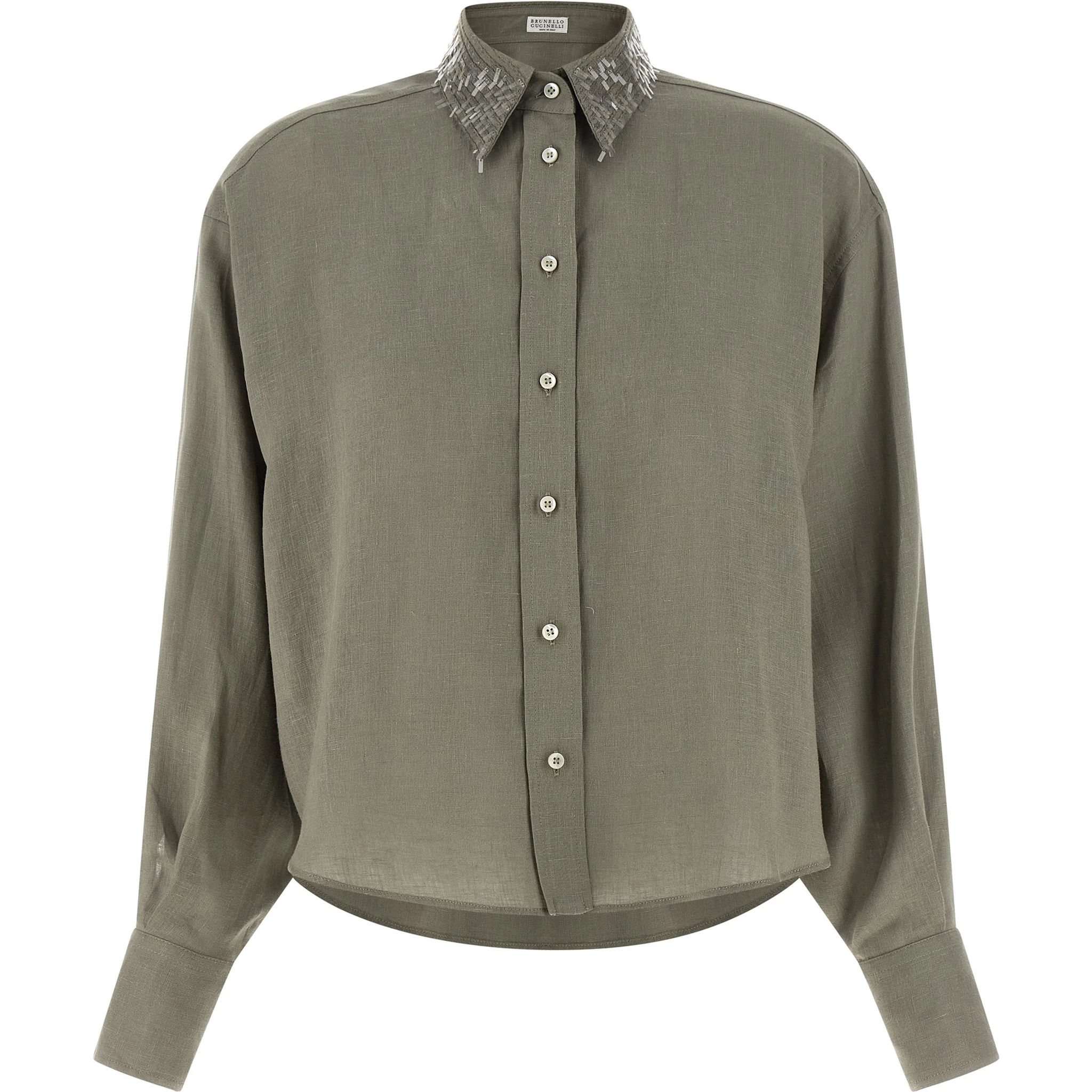 Bicolor Linen Blouse