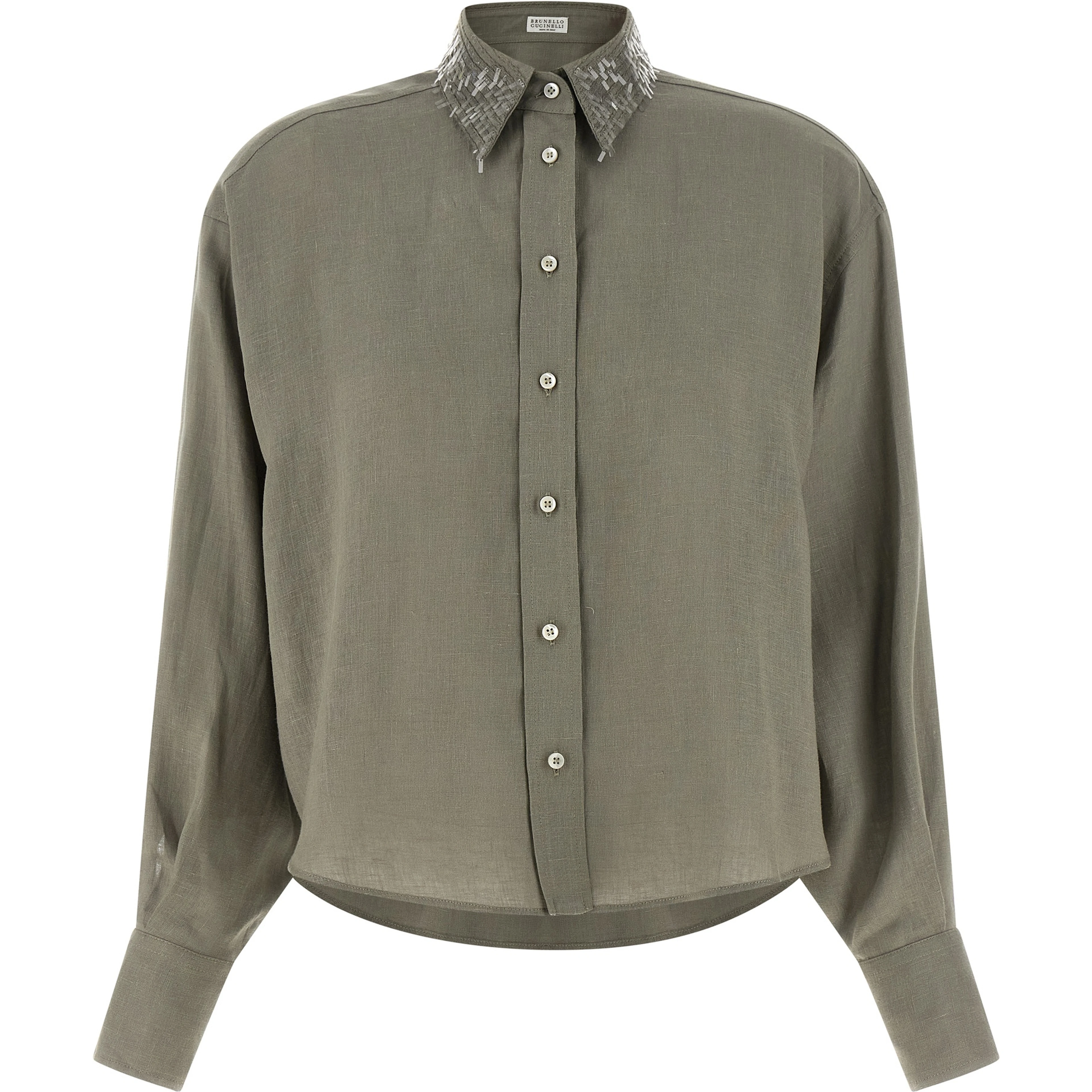 Bicolor Linen Blouse