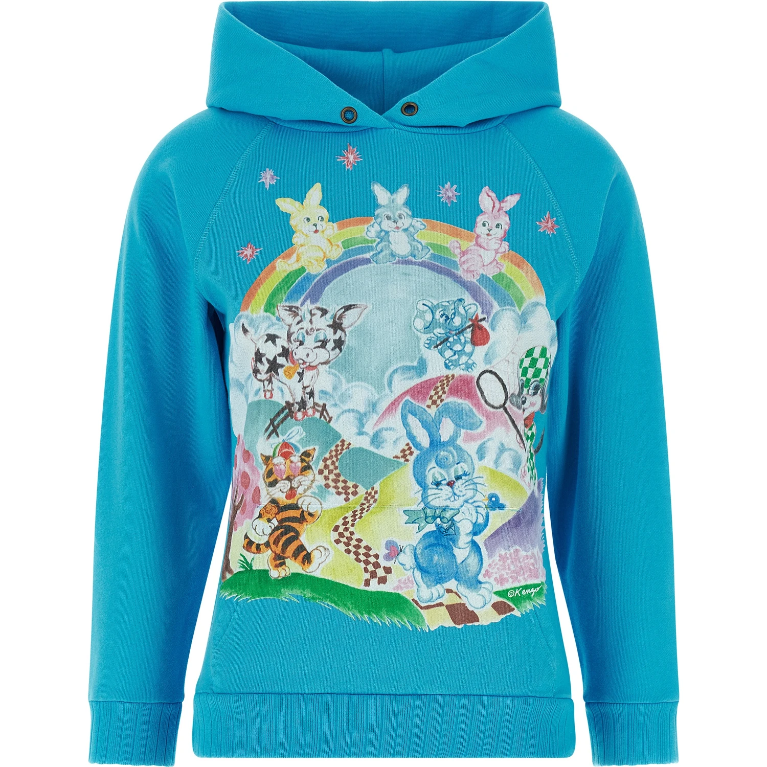 Blue Cotton Hoodie