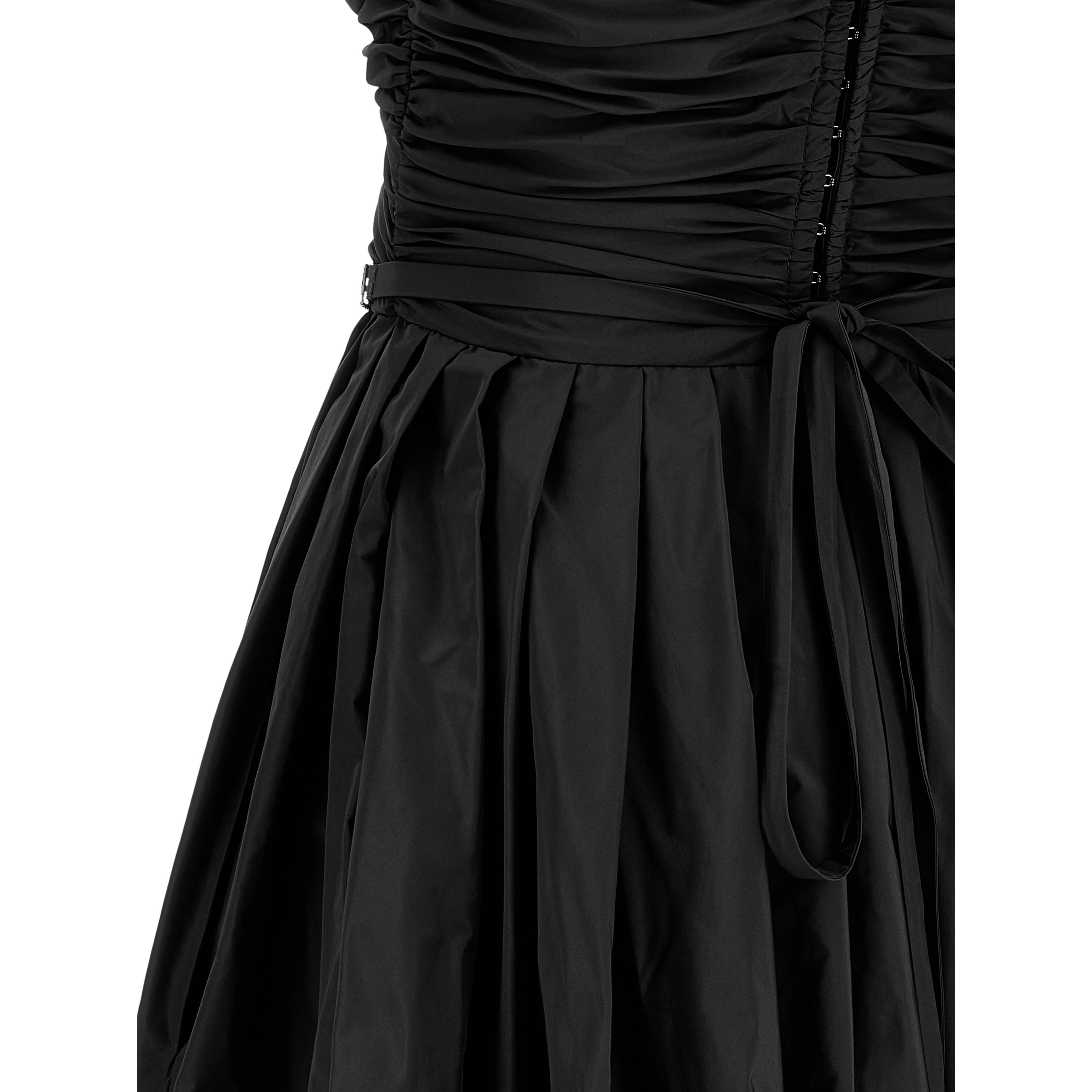 Black Polyester Long Dress