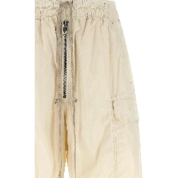 Beige Nylon Cargo Pants