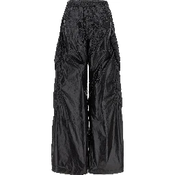 Black Nylon Cargo Pants