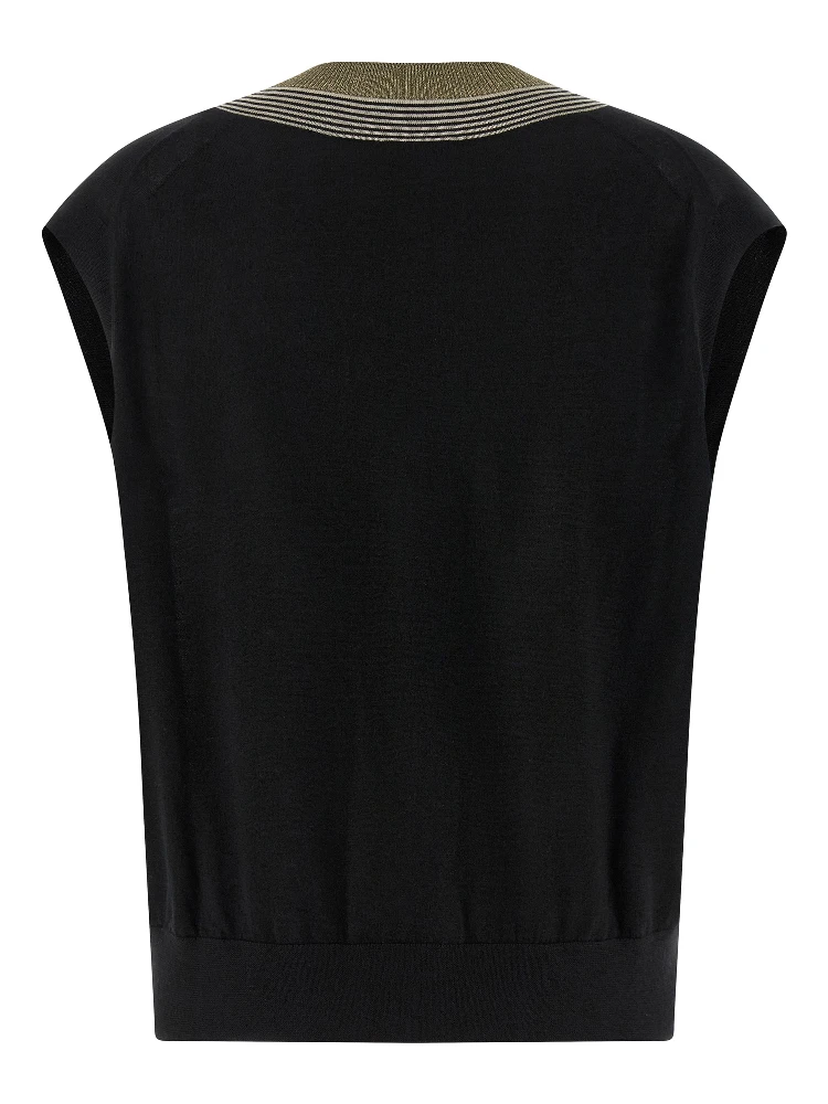 Black Cashmere Sleeveless Jacket alternative
