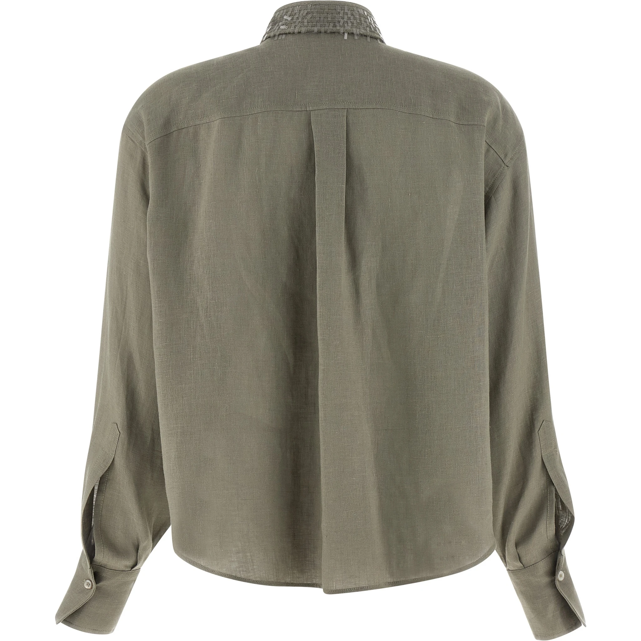 Bicolor Linen Blouse