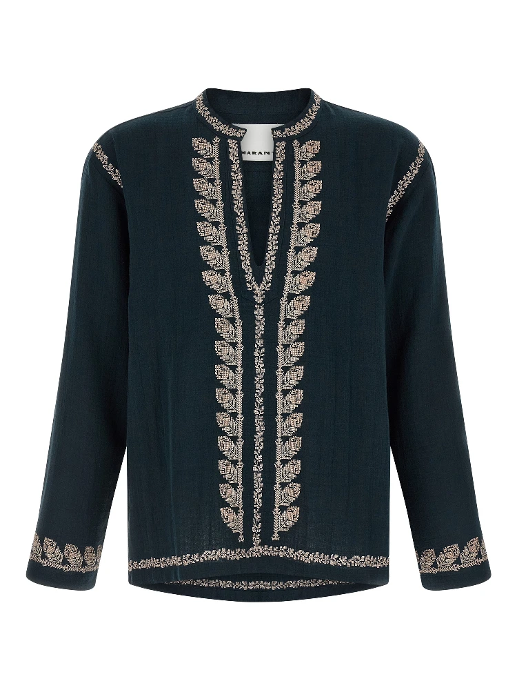 Blue Cotton Blouse