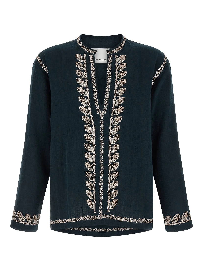 Blue Cotton Blouse