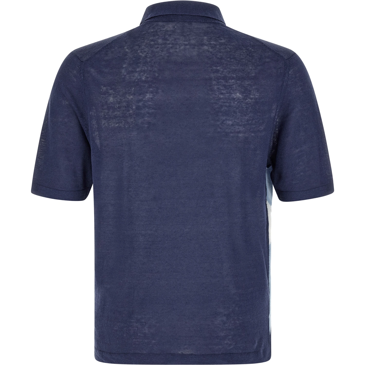 Blue Linen Polo Shirt