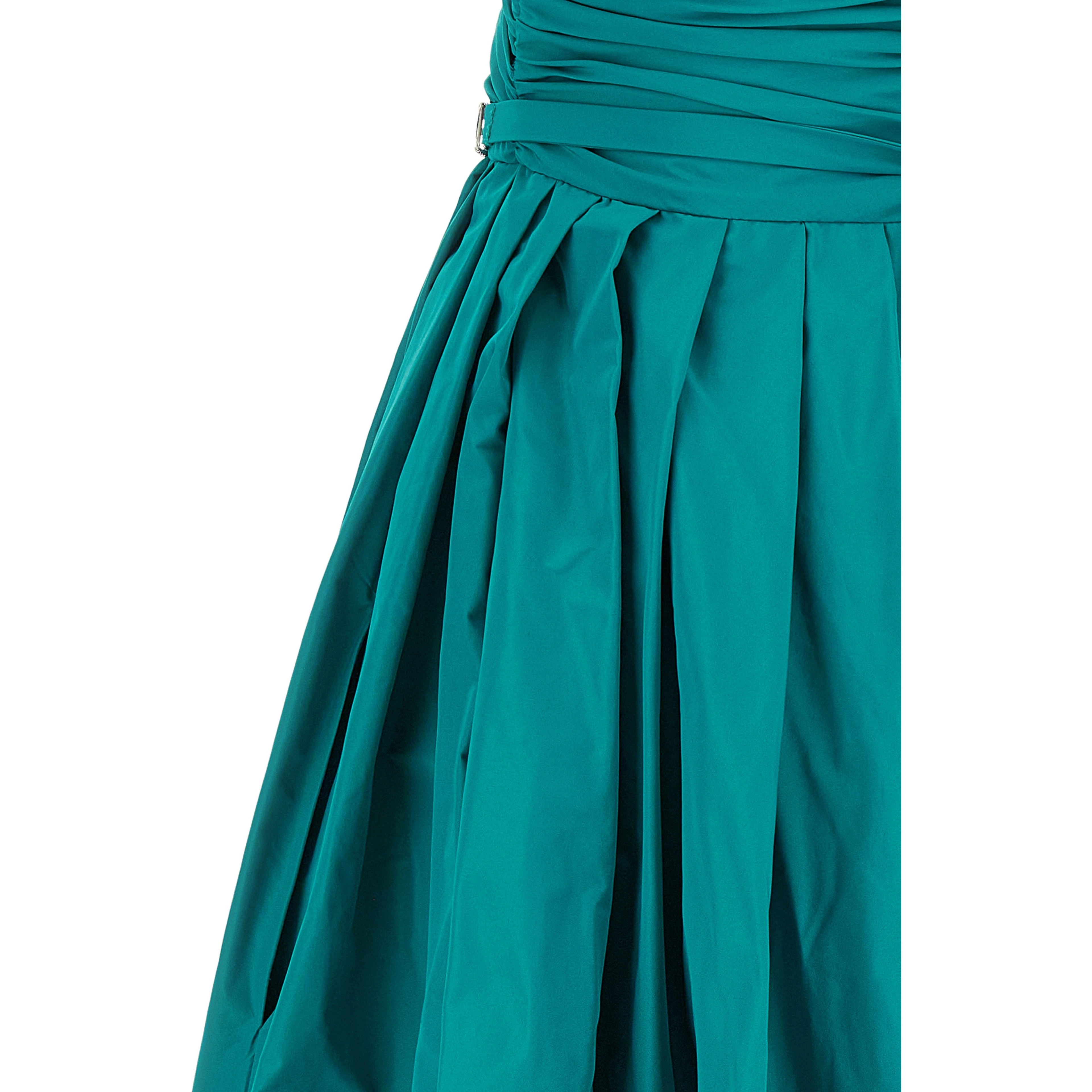 Bicolor Polyester Long Dress