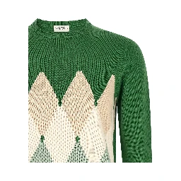 Bicolor Cotton Cardigan