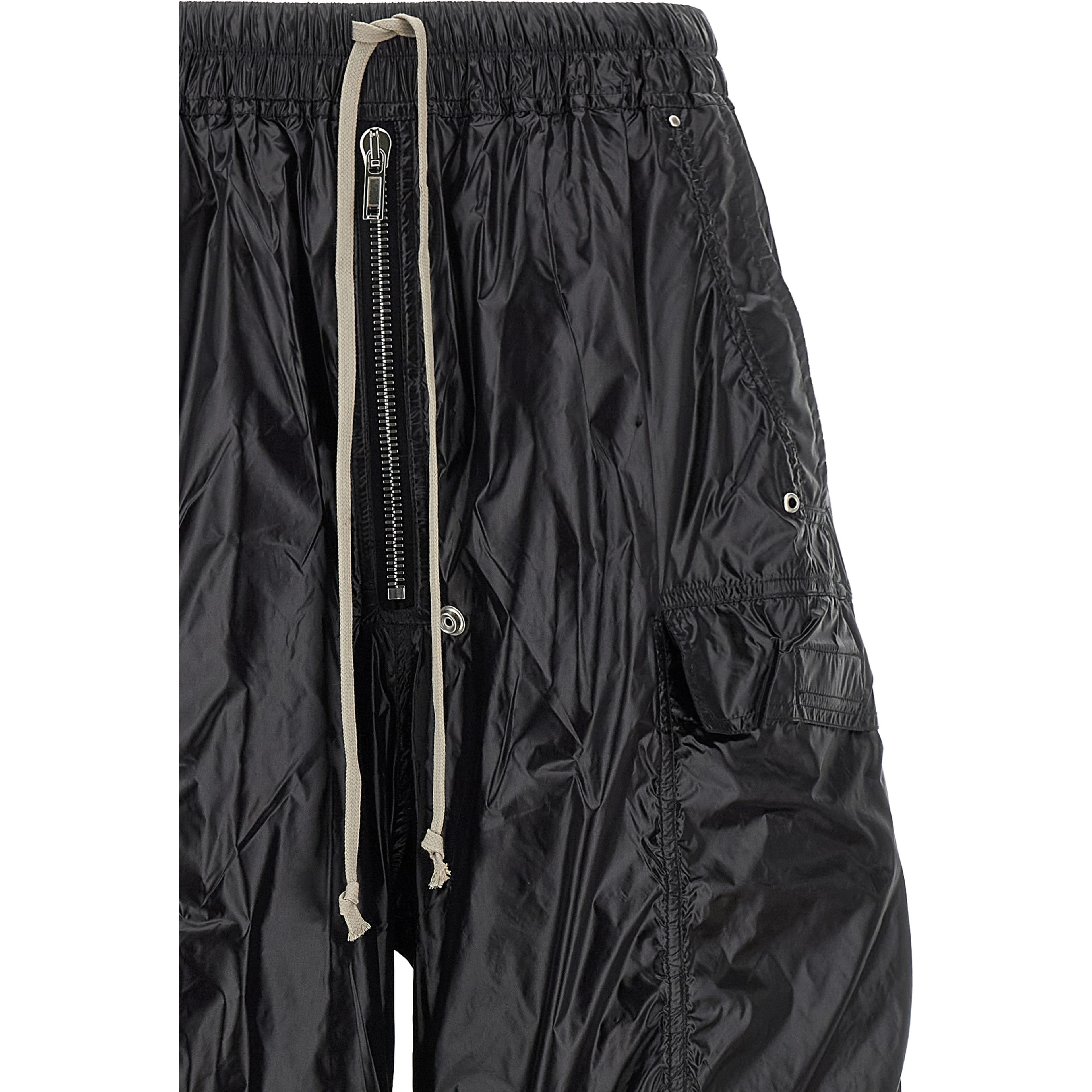 Black Nylon Cargo Pants