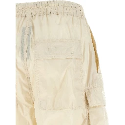 Beige Nylon Cargo Pants