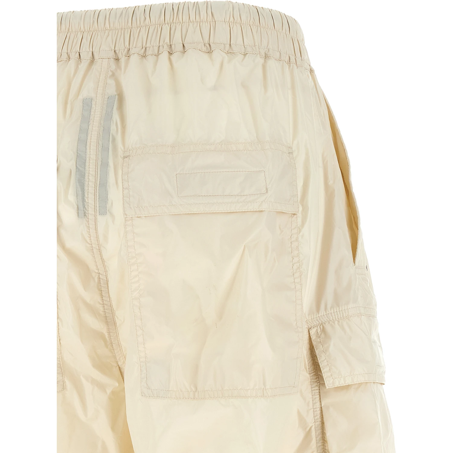 Beige Nylon Cargo Pants