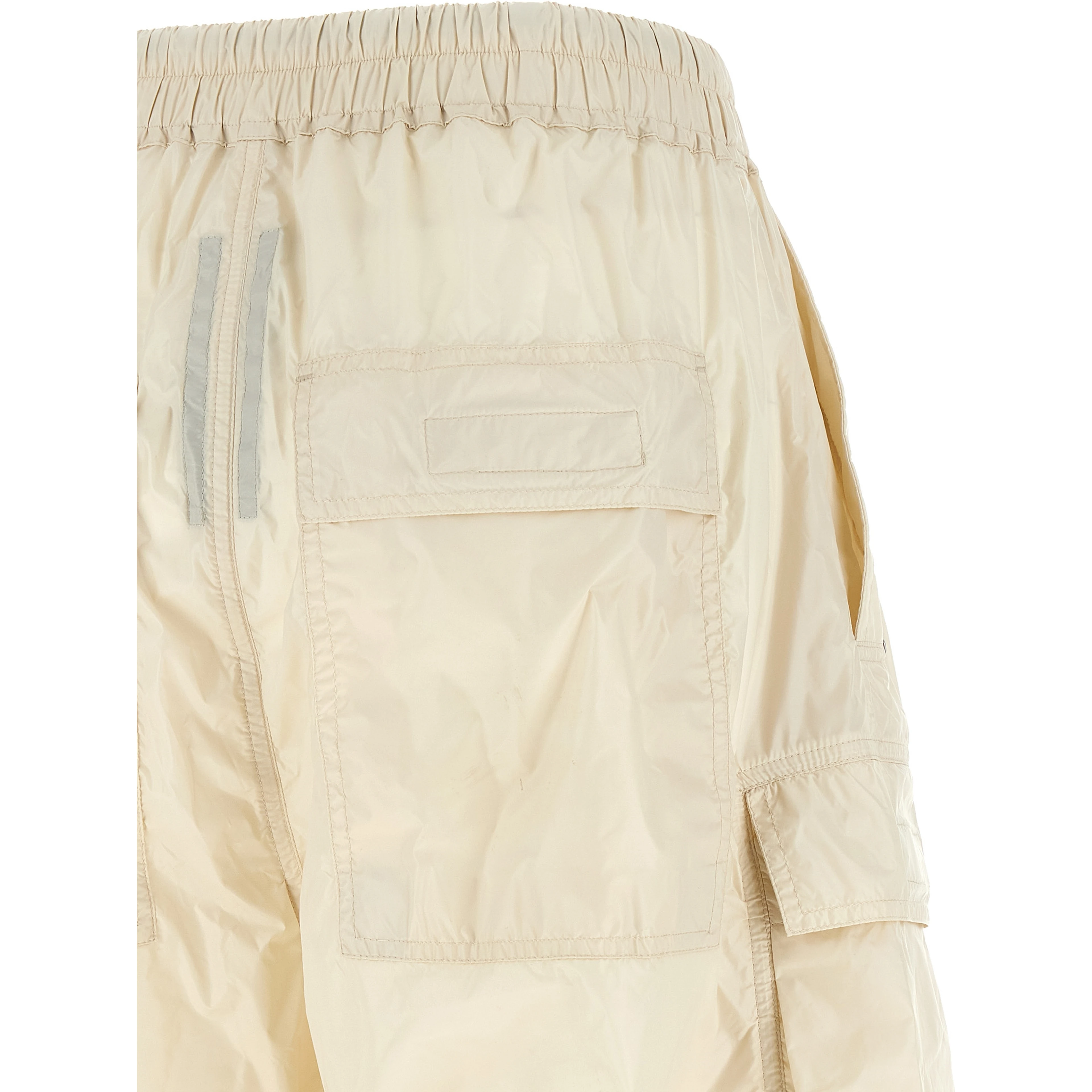 Beige Nylon Cargo Pants