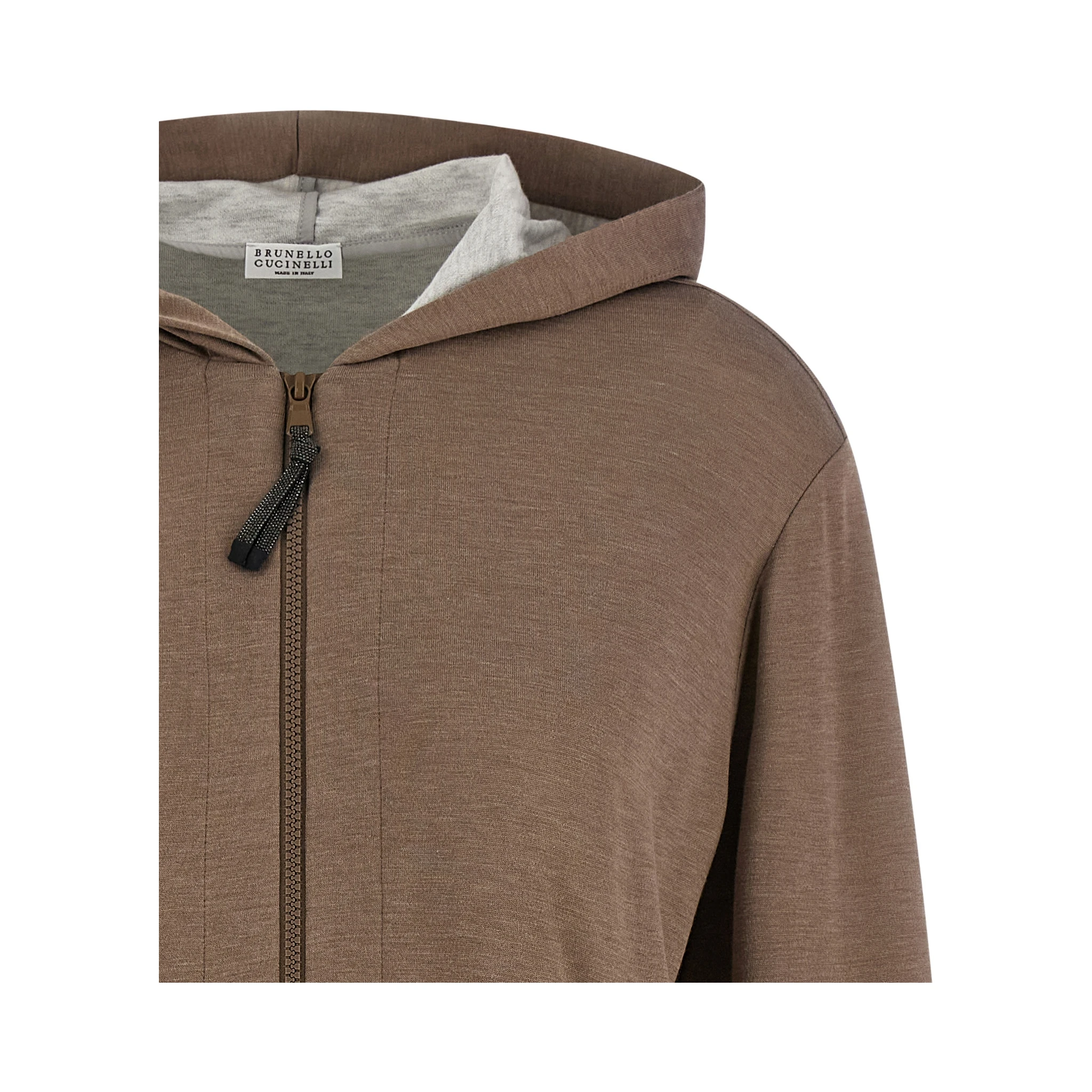 Brown Cotton Hoodie