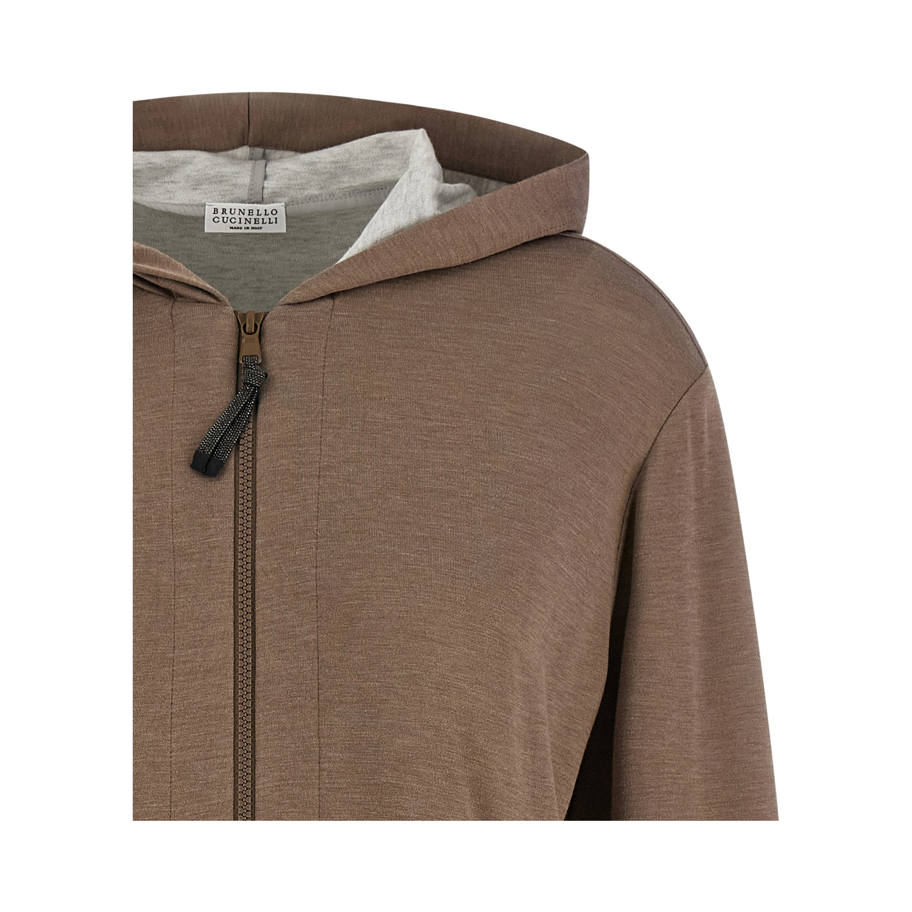 Brown Cotton Hoodie
