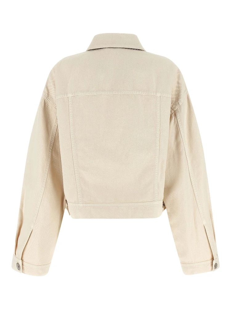 Beige Cotton Denim Jacket alternative