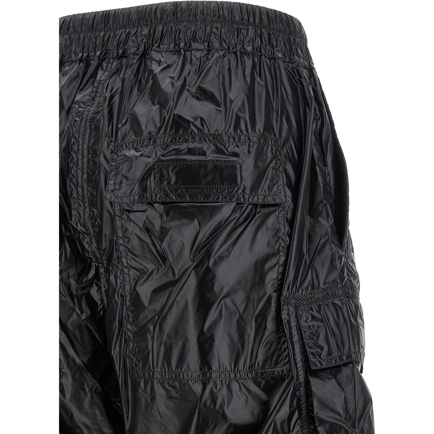 Black Nylon Cargo Pants