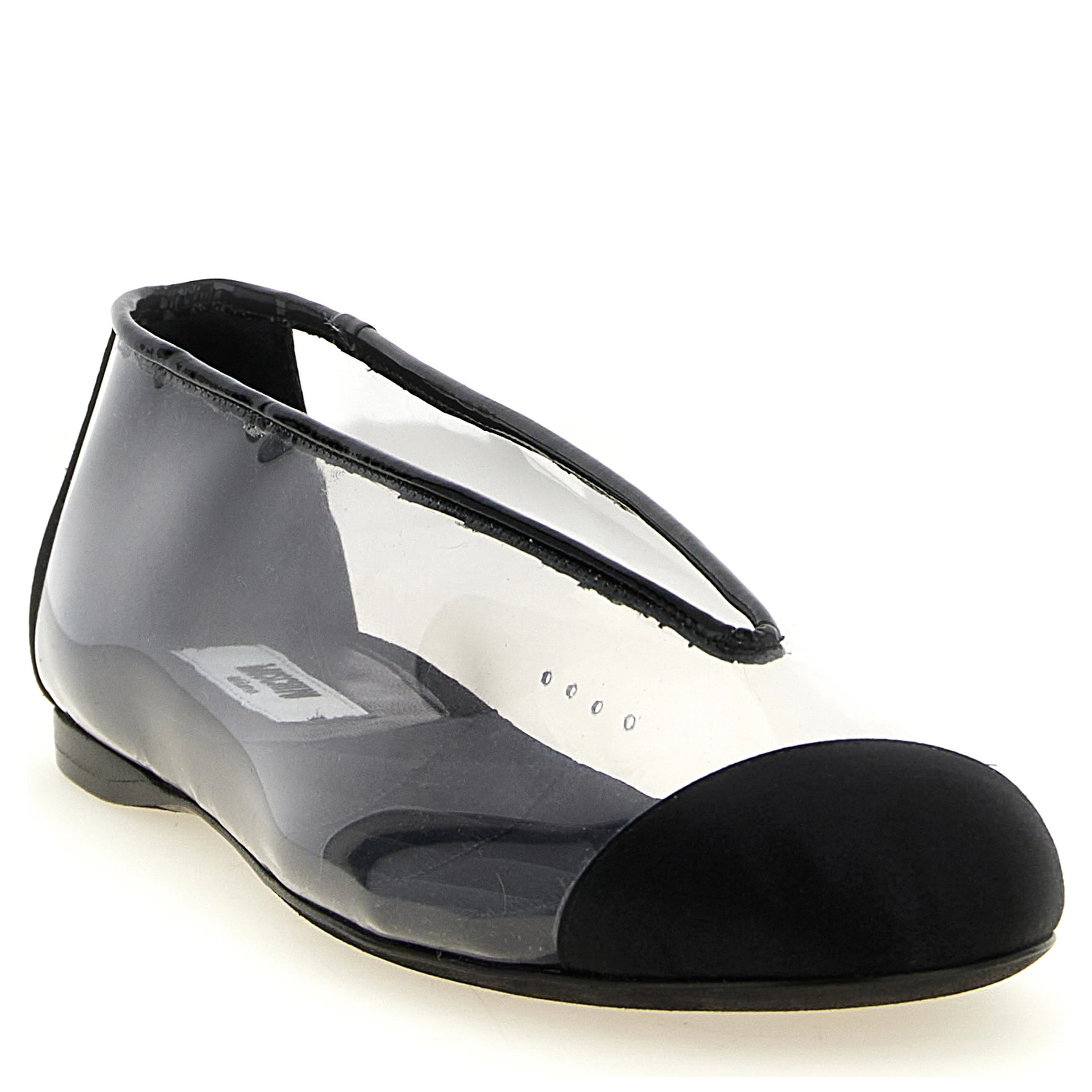Black Pvc Ballet Flats